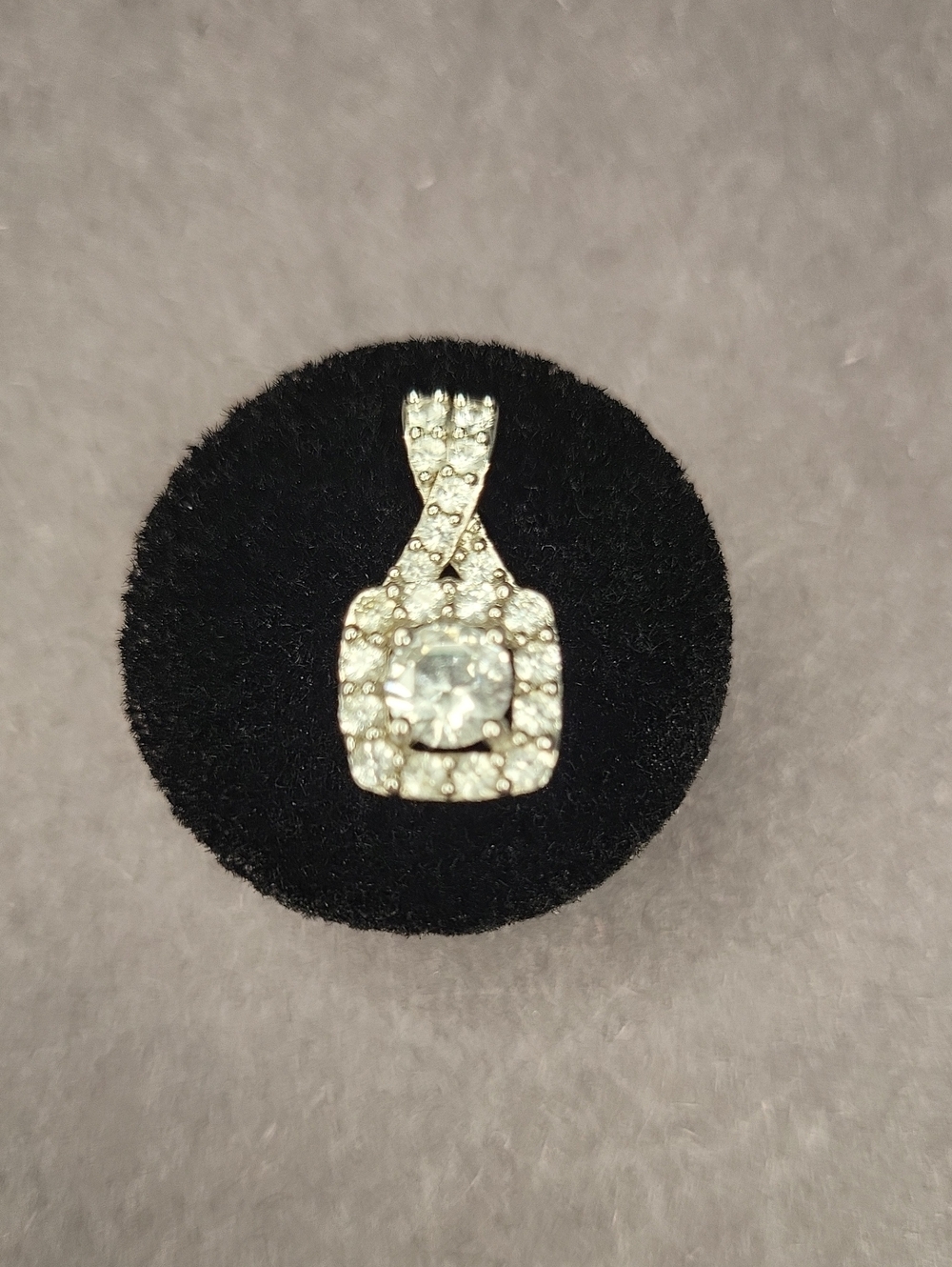 Sterling Silver Pendant with Crystals